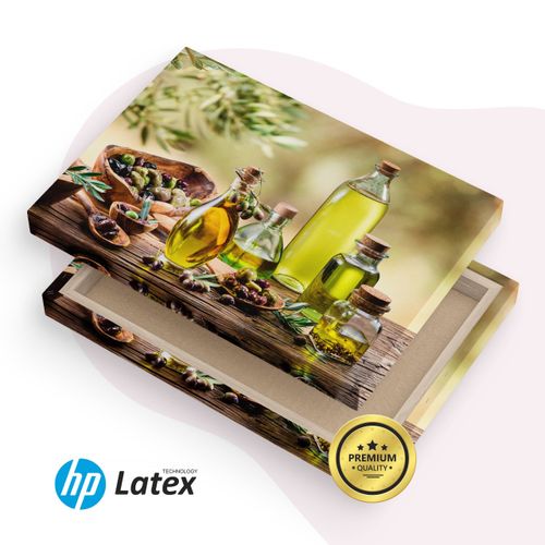 Obraz Na Płótnie Do Kuchni Oliwa Z Oliwek Przyprawy 120cm x 80cm na Arena.pl