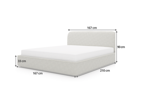 Łóżko tapicerowane Nello 160x200 Brązowe na Arena.pl