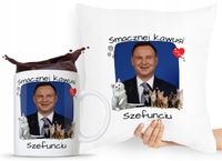 Zestaw Poduszka + Kubek Prezent Andrzej Duda Pis Z Nadrukiem Ze Zdjęciem