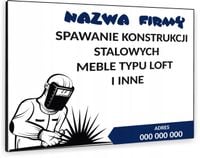 TABLICZKA REKLAMOWA szyld z nadrukiem 40x30 cm spawanie usługi spawalnicze