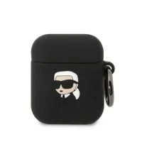 karl lagerfeld kla2runikk airpods 1/2 cover czarny/black silicone