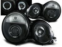 LAMPY REFLEKTORY DO MERCEDES W210 E-KLASA OD 1995 DO 05.1999 RINGI LED BLK