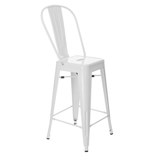 Hoker Paris Back 66cm biały inspirowany Tolix na Arena.pl