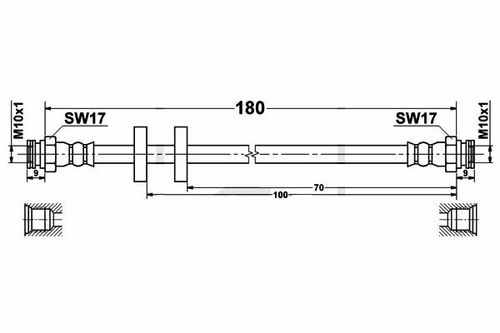 Fiat Fiorino Zestaw Przewodów Hamulcowych Elastycznych Gumowych na Arena.pl