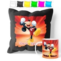 ZESTAW: KUBEK + POSZEWKA - MYSZKA MIKI MICKEY - PREZENT WIELE WZORÓW + IMIĘ