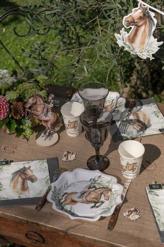 Kubeczki papierowe Brązowy Koń jazda konna konik kucyk jeździectwo 10szt. na Arena.pl