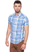 KOSZULA MĘSKA KRÓTKI RĘKAW WRANGLER SS WESTERN SHIRT TURKISH SEA W5A246D86 S