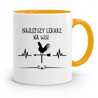 Kubek Żółty Dla Doktora Najelpszy Lekarz Na Wsi Z Nadrukiem Ze Zdjęciem