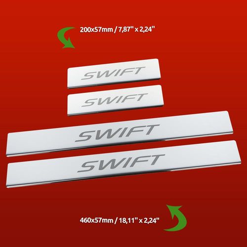 Listwa progowa SUZUKI SWIFT MK4 Stal nierdzewna 304 połysk 4szt na Arena.pl