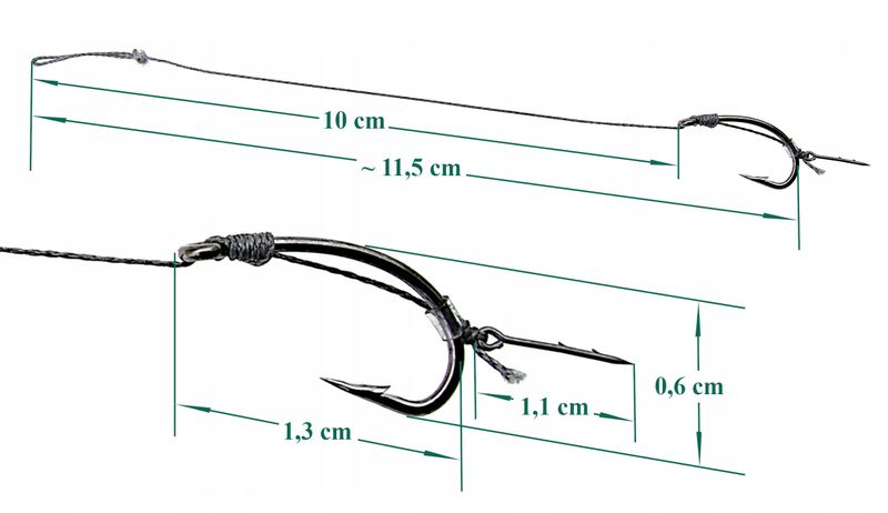 Haczyki Method Feeder na przyponie z igłą # 12 zdjęcie 2