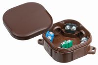 Puszka natynkowa hermetyczna 92x92x44 klik 5 zacisków brązowa A.0020BR