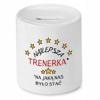Dla Trenera Prezent Skarbonka Najlepsza Trenerka Z Nadrukiem Ze Zdjęciem