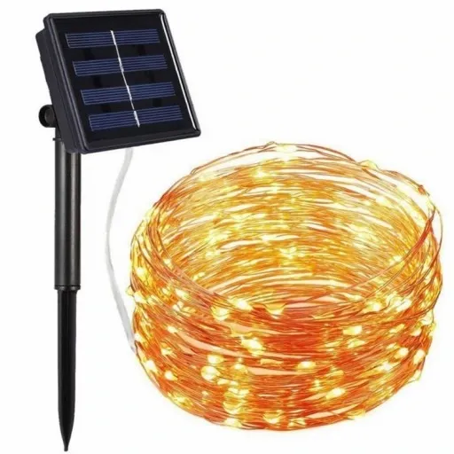 GIRLANDA LAMPKI SOLARNE DRUCIK 200LED - 20m OGRÓD zdjęcie 1