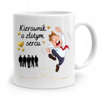 Kubek Prezent Dla Kierownika O Złotym Sercu Z Nadrukiem Ze Zdjęciem
