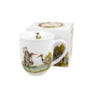 KUBEK PORCELANOWY DUO ŻURAWIE ZWYCZAJNE NA PREZENT 400 ML
