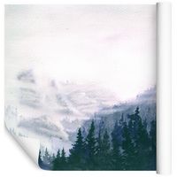 Fototapeta Las We Mgle AKWARELA do Sypialni 368cm x 254cm