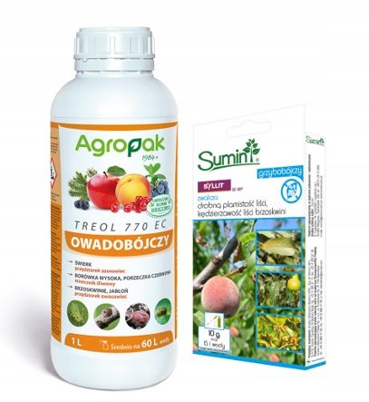 Treol 770EC 1L+Syllit 65WP 10g owady choroby kędzierzawość drzew owocowych na Arena.pl