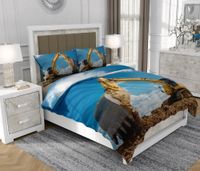 Pościel 3D bawełna satyna 160x200cm KOPARKA