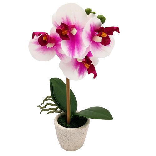 STORCZYK SZTUCZNY W DONICZCE BIAŁY RÓŻOWY  ORCHIDEA KOMPOZYCJA DEKORACYJNA na Arena.pl