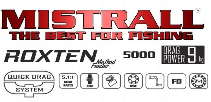 Kołowrotek Method Feeder ROXTEN 5000 Quick Drag Mistrall Lekki zdjęcie 2