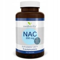Medverita NAC 200 mg 180 kaps. AMINOKWASY, N-ACETYLO-L-CYSTEINA