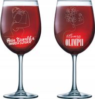 Kieliszek do wina grawer PREZENT na Dzień Kobiet