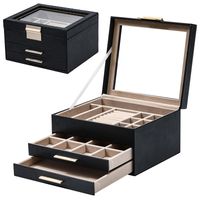 SZKATUŁKA PUDEŁKO NA BIŻUTERIĘ ORGANIZER PRZECHOWYWANIA ELEGANCKI KUFEREK