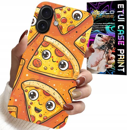 ETUI DO IPHONE 16 - SŁODKIE UŚMIECHNIĘTE PIZZE CASE + SZKŁO na Arena.pl