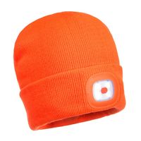 czapka b029 z lampką led/usb pomarańczowa - bhp b029orr