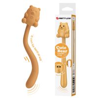 cute bear, flirting stick, 7 vibration functions, magnetic usb charging