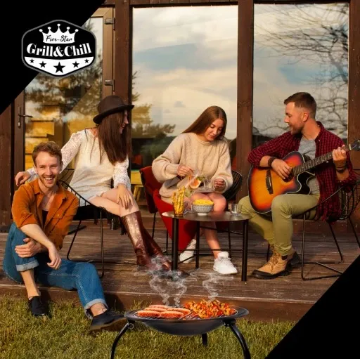 PALENISKO OGRODOWE Z RUSZTEM OGNISKO GRILL POKRYWA zdjęcie 9