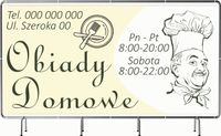 BANER REKLAMOWY 100x50cm projekt w cenie różne wzory OBIADY DOMOWE