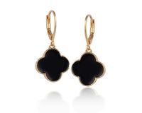 kolczyki czarne koniczynki z kolekcji teen vibe (p23/lat/148/2au)