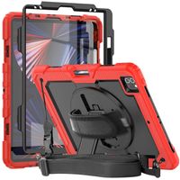 Etui do iPad Pro 5/4 12.9” z Podstawką i Paskiem na Ramię Czerwone