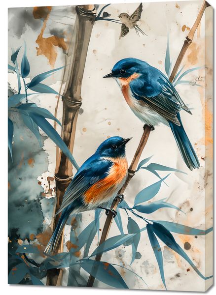 Obraz 70x100cm Trzy Ptaki zdjęcie 1