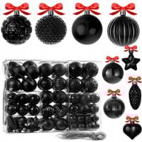 BOMBKI CHOINKOWE NIETŁUKĄCE WZORY 120 szt DUŻY ZESTAW XXL ŚWIĘTA