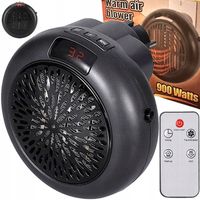 MOCNY MINI GRZEJNIK ELEKTRYCZNY OGRZEWACZ FARELKA DO KONTAKTU 900W PILOT