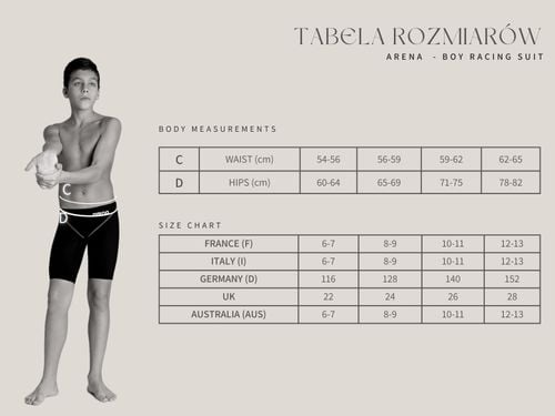 Strój startowy chłopięcy pływacki jammery Arena Powerskin ST Next R.116 na Arena.pl