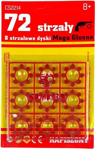 KAPISZONY HUKOWE SPŁONKA 8-strzałowe DO PISTOLETU 1440 STRZAŁY + 72 GRATIS na Arena.pl