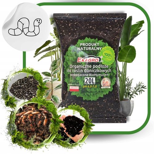 Organiczne Podłoże PREMIUM do Roślin Doniczkowych Zielonych Eko Bio na Arena.pl