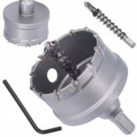 ZESTAW MOCNA OTWORNICA KLUCZ IMBUSOWY SPRĘŻYNA WIERTŁO DO METALU 60 mm