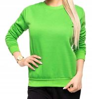 Damska bluza dresowa przez głowę basic zielona L