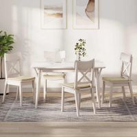 Poduszki na siedziska 4 pcs Kremowy 40 x 40 x 3 cm tkanina