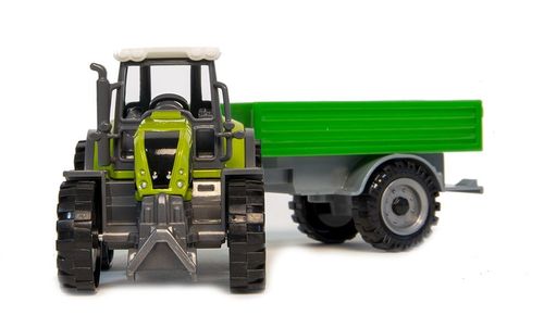 Traktor z przyczepą zielony na Arena.pl