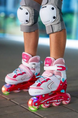 Rolki Regulowane RAVEN Lia Pink 30-33 Kółko LED na Arena.pl