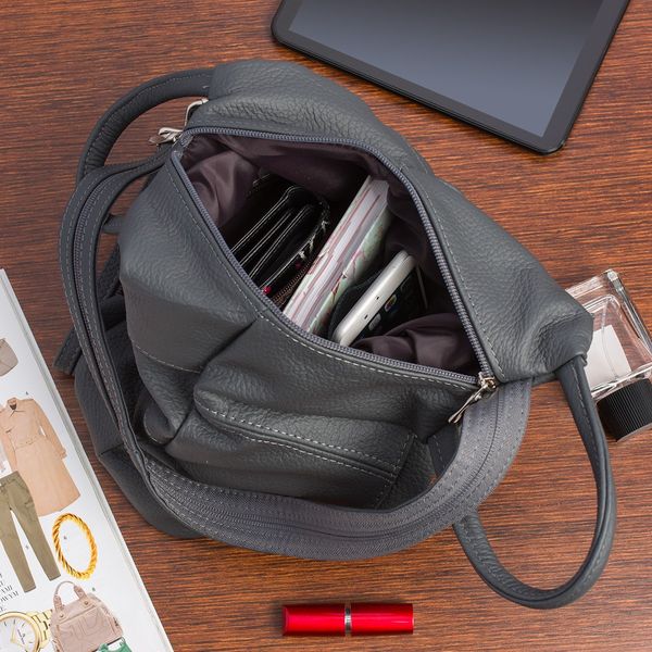 Plecak Damski Skórzany Trójkąt Pojemny Beltimore Q60 zdjęcie 5