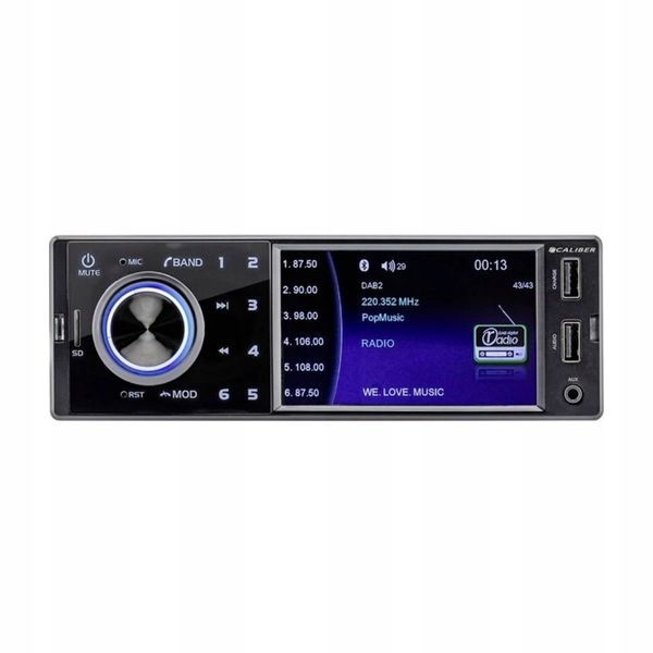 RADIO samochodowe Caliber DAB+ USB Bluetooth 4x75W zdjęcie 1
