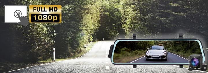 KAMERA SAMOCHODOWA WIDEO REJESTRATOR JAZDY W LUSTERKU WIDEOREJESTRATOR M PL zdjęcie 4