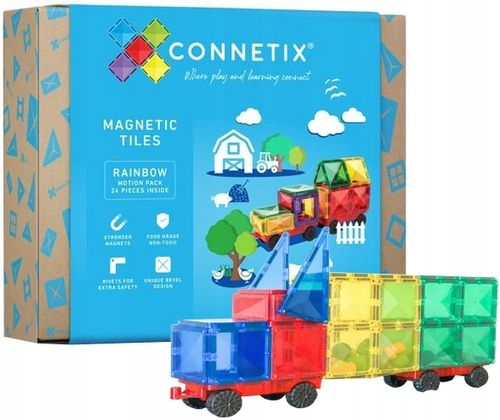 CONNETIX KLOCKI MAGNETYCZNE RAINBOW MOTION PACK 24 SZT na Arena.pl