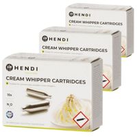 NABOJE DO SYFONU DO BITEJ ŚMIETANY N2O 30 SZTUK HENDI 5882083